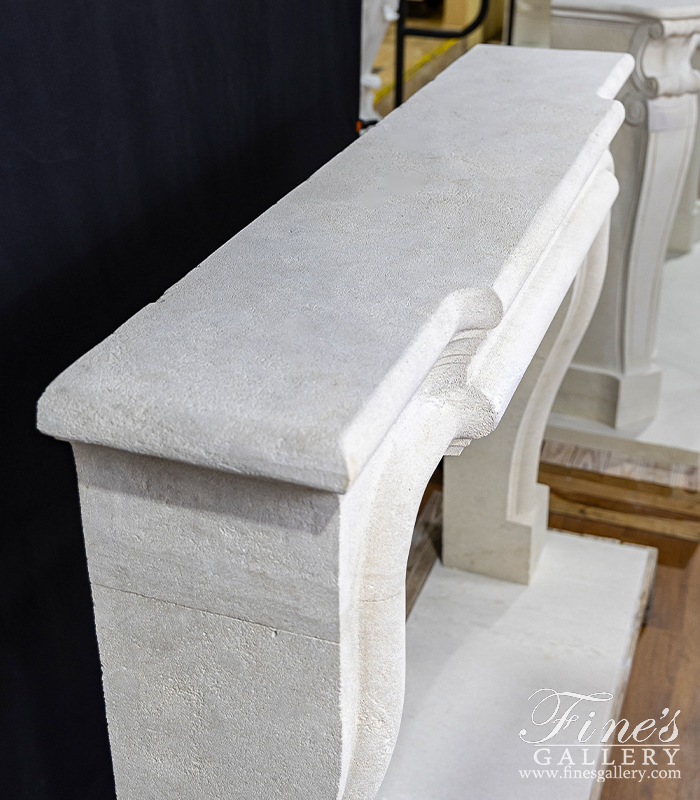 Marble Fireplaces  - Old World Mantel In French Limestone  - MFP-2510